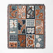 Faith Over Fear Woven Blanket
