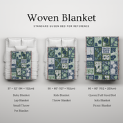 Faith Over Fear Woven Blanket – Sea Green