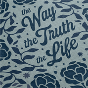 The Way, The Truth, The Life Woven Blanket - Blue
