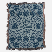 The Way, The Truth, The Life Woven Blanket - Blue