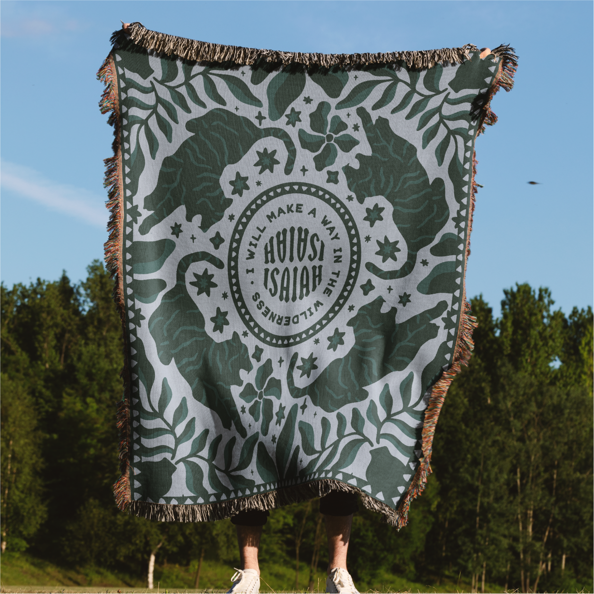 Way in the Wilderness Woven Blanket – Forest