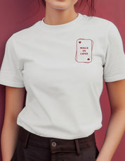 Christian t-shirt with the phrase “Walk in Love” inspired by Ephesians 5:2; soft unisex jersey tee for everyday faith and encouragement.