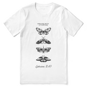 Christian t-shirt with the phrase “Created with a Purpose – Masterpiece in Motion”; soft unisex cotton tee affirming God’s design and calling based on Ephesians 2:10.