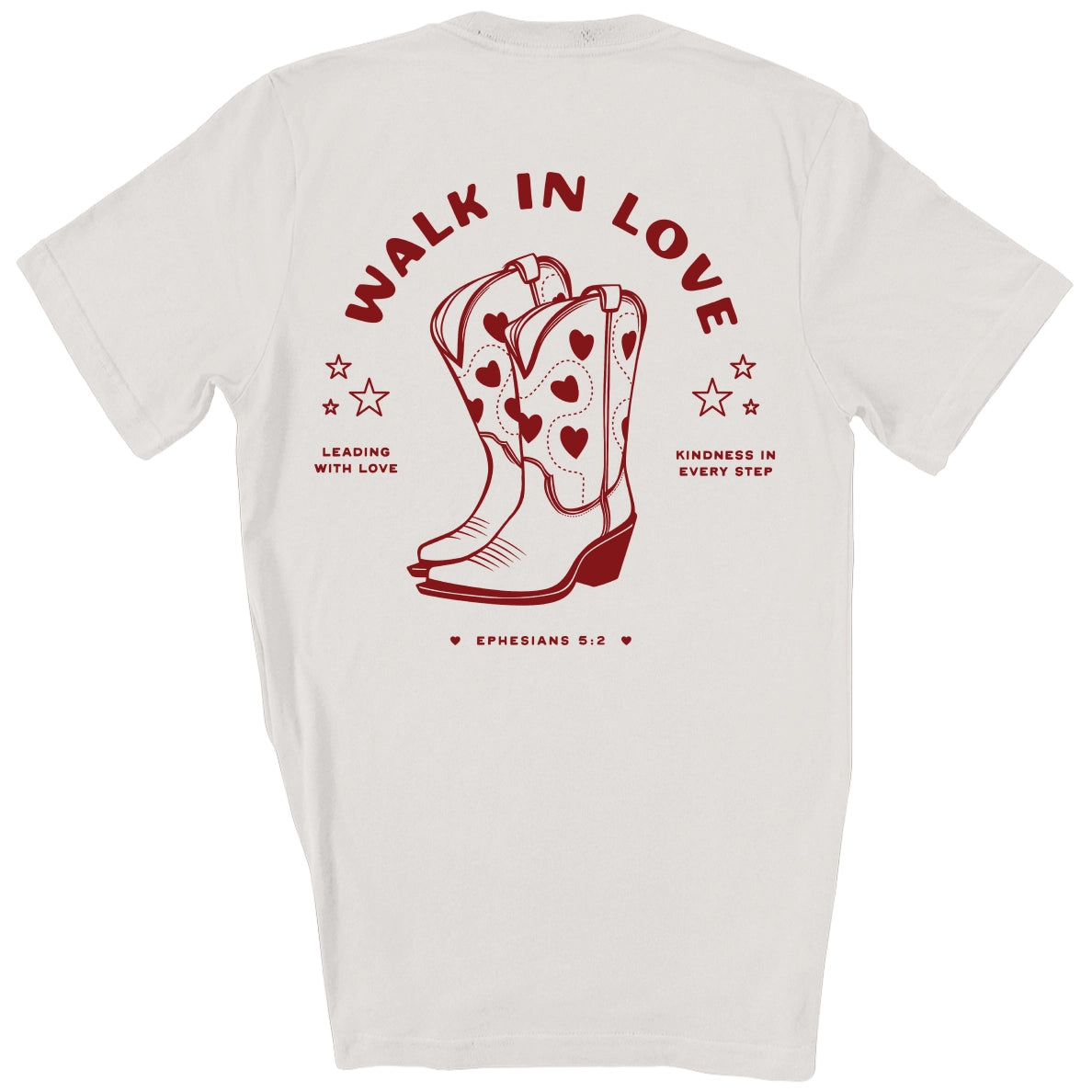 Walk In Love Christian Tee Vintage White