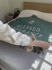 Blessed Assurance Woven Blanket – Christian Hymn Throw