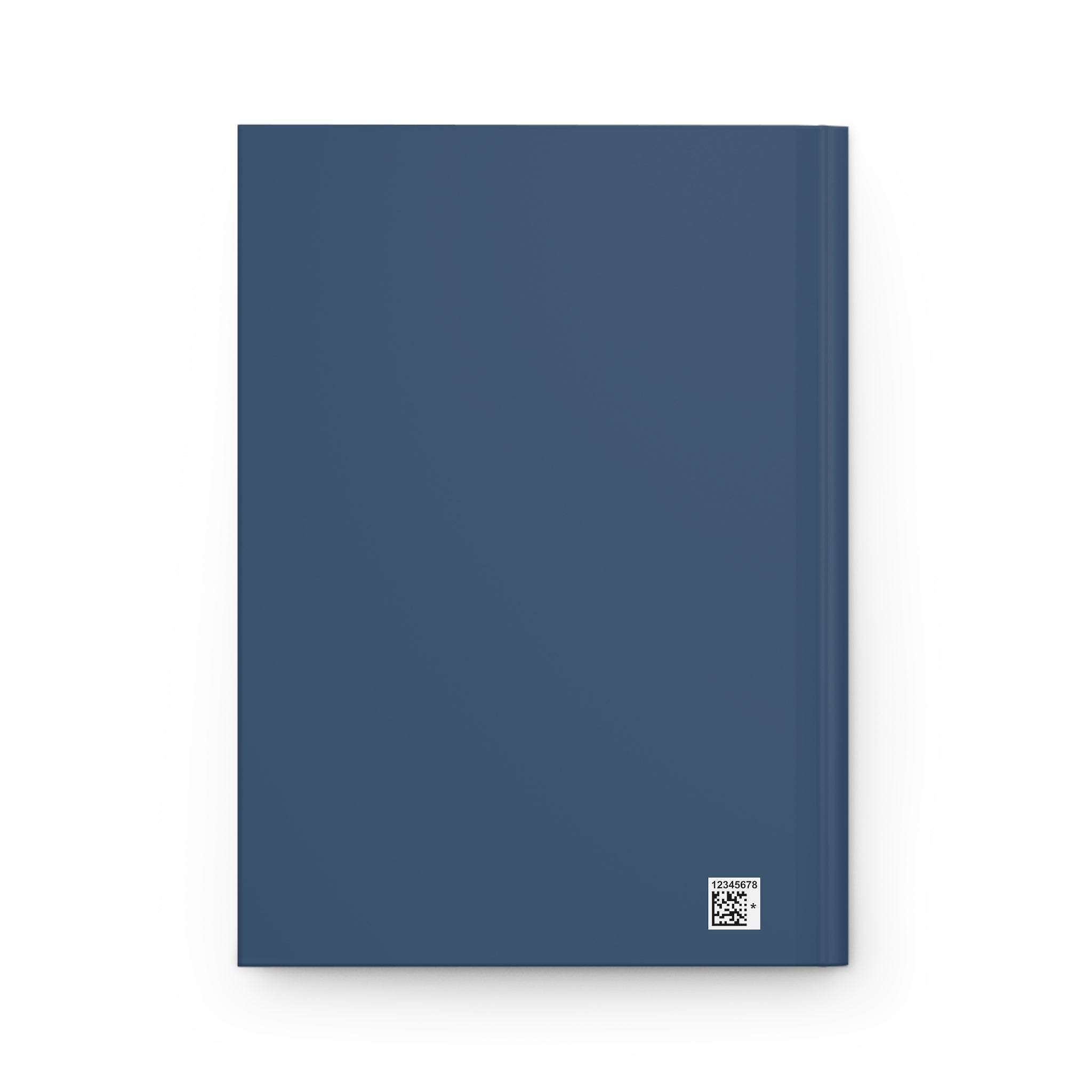 Blue notebook with a QR code on a white background