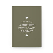 Green book with white text and decorative elements on a white background