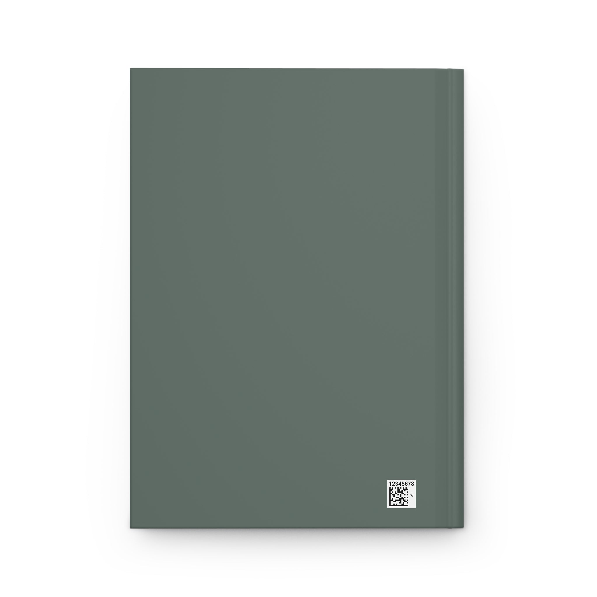 Green notebook with a QR code on a white background