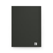 Black notebook with a QR code on a white background