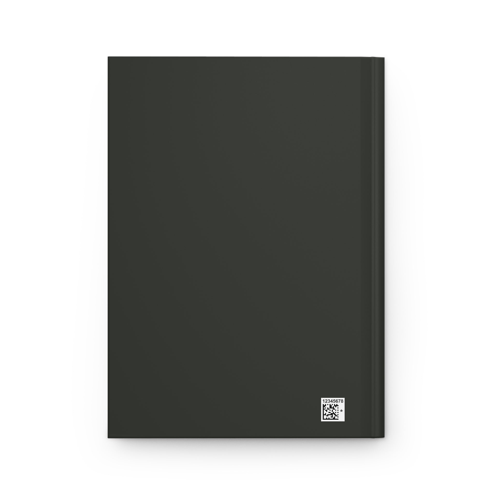 Black notebook with a QR code on a white background
