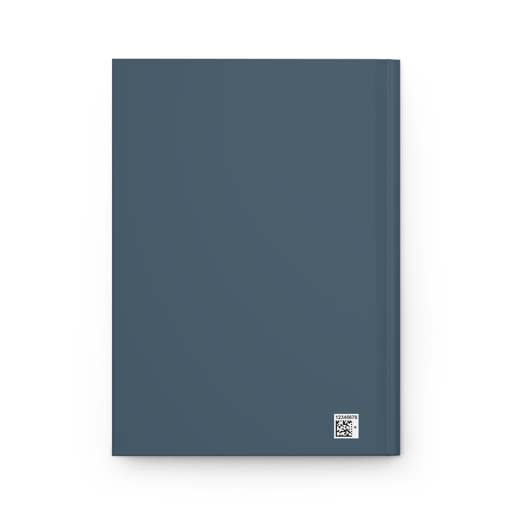 Blue notebook with a QR code on a white background