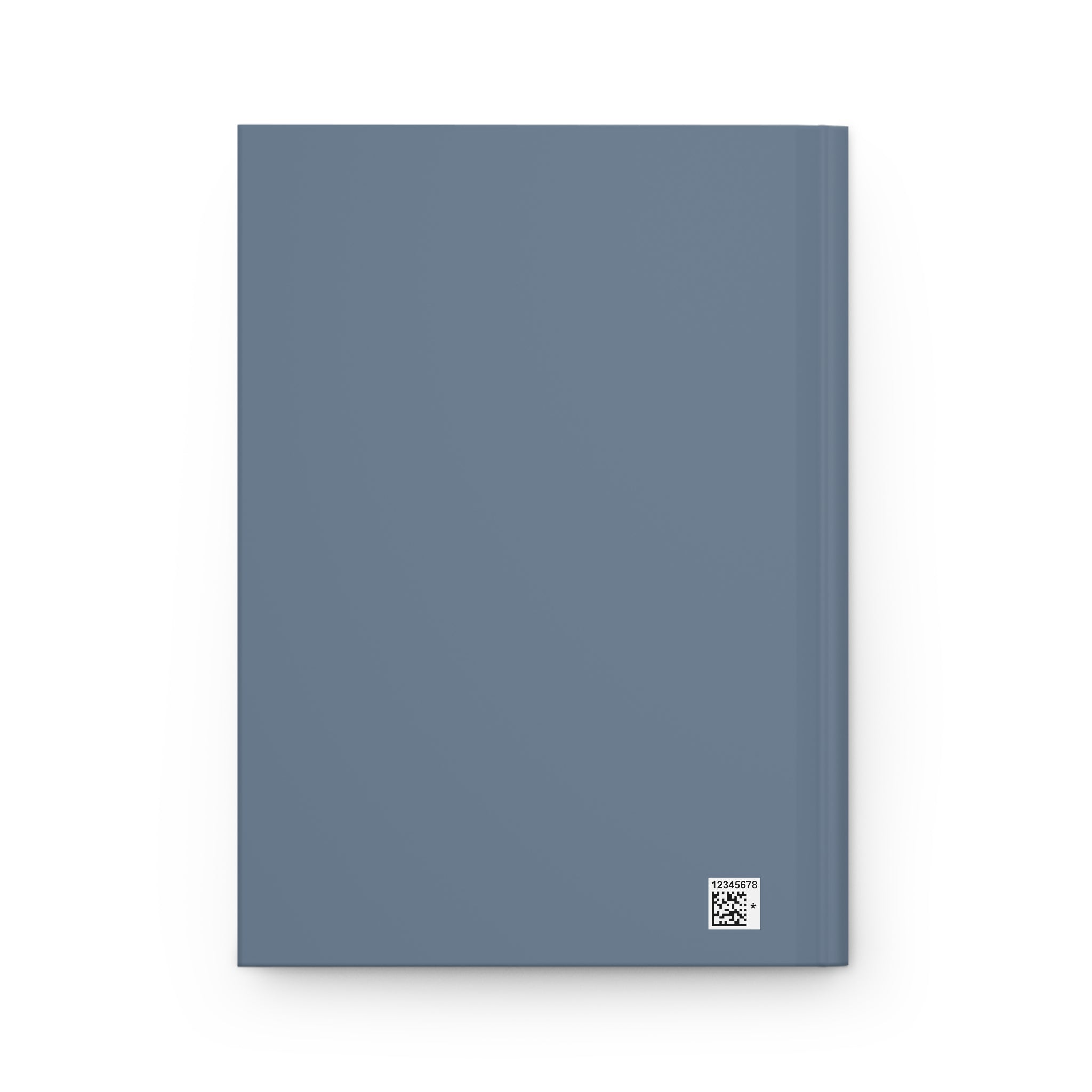 Blue notebook with a QR code on a white background