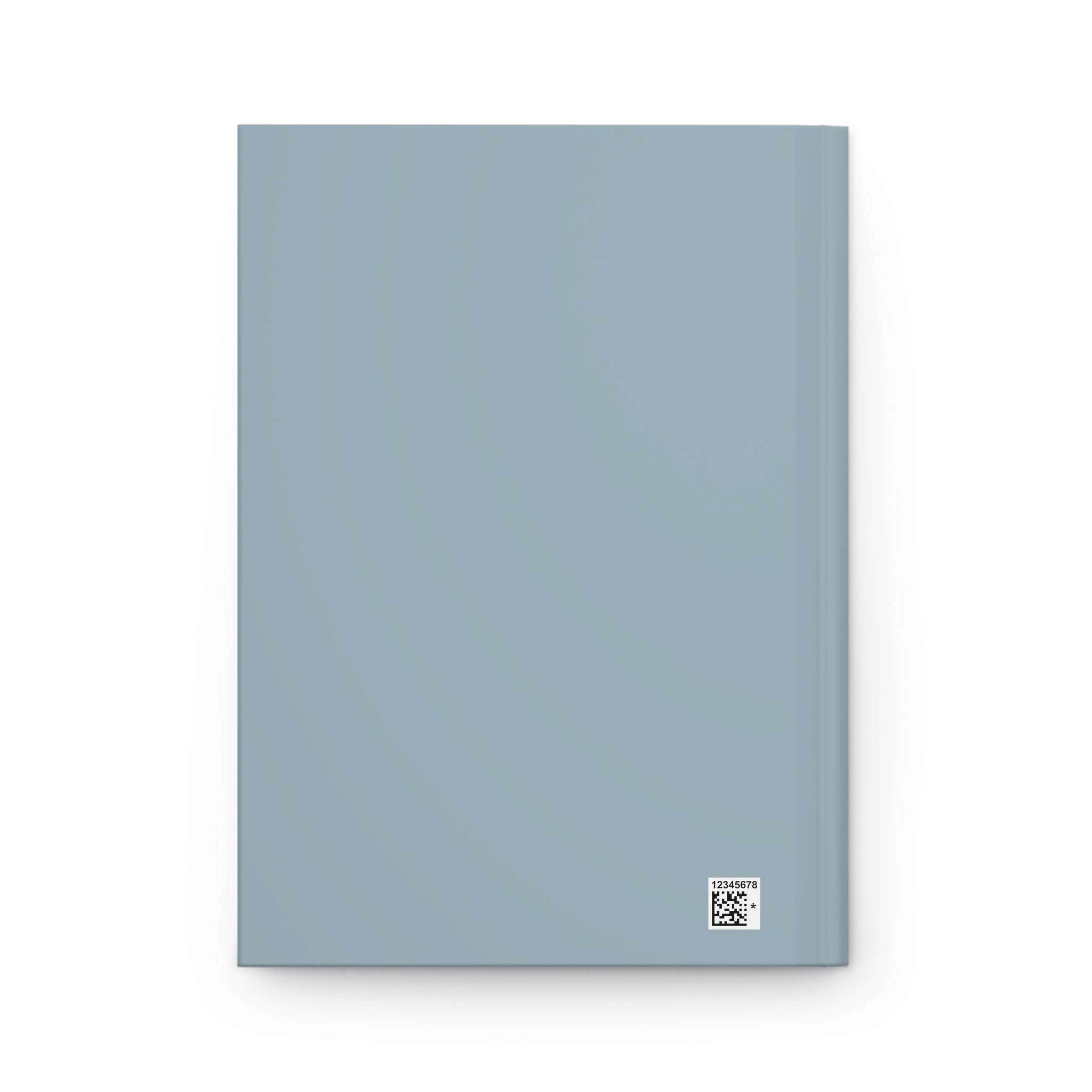 Rectangular light blue product with a QR code on a white background