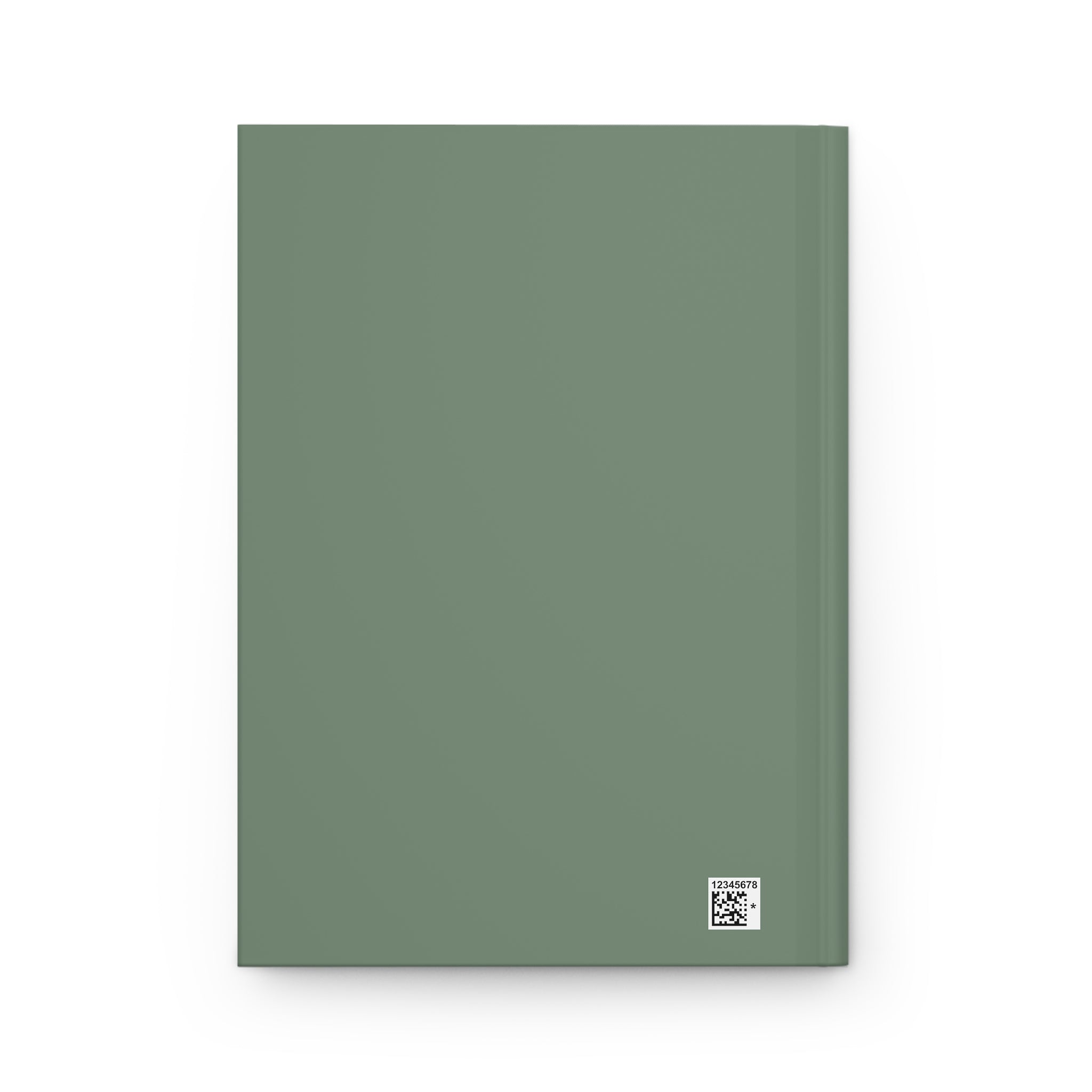 Green notebook with a QR code on a white background