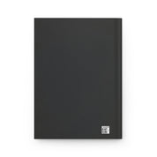 Black notebook with a QR code on a white background