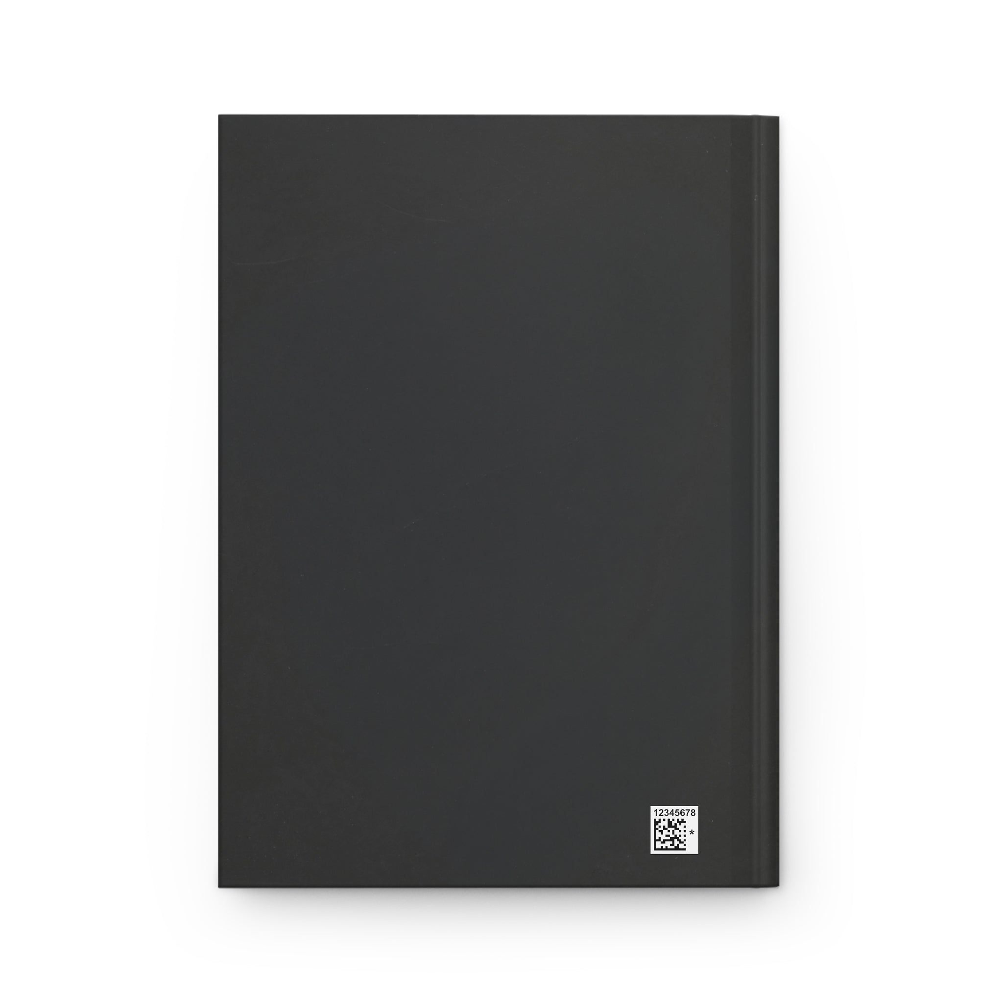 Black notebook with a QR code on a white background