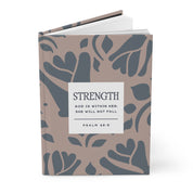 Notebook with floral pattern and motivational quote on cover
