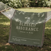 Blessed Assurance Woven Blanket – Christian Hymn Throw