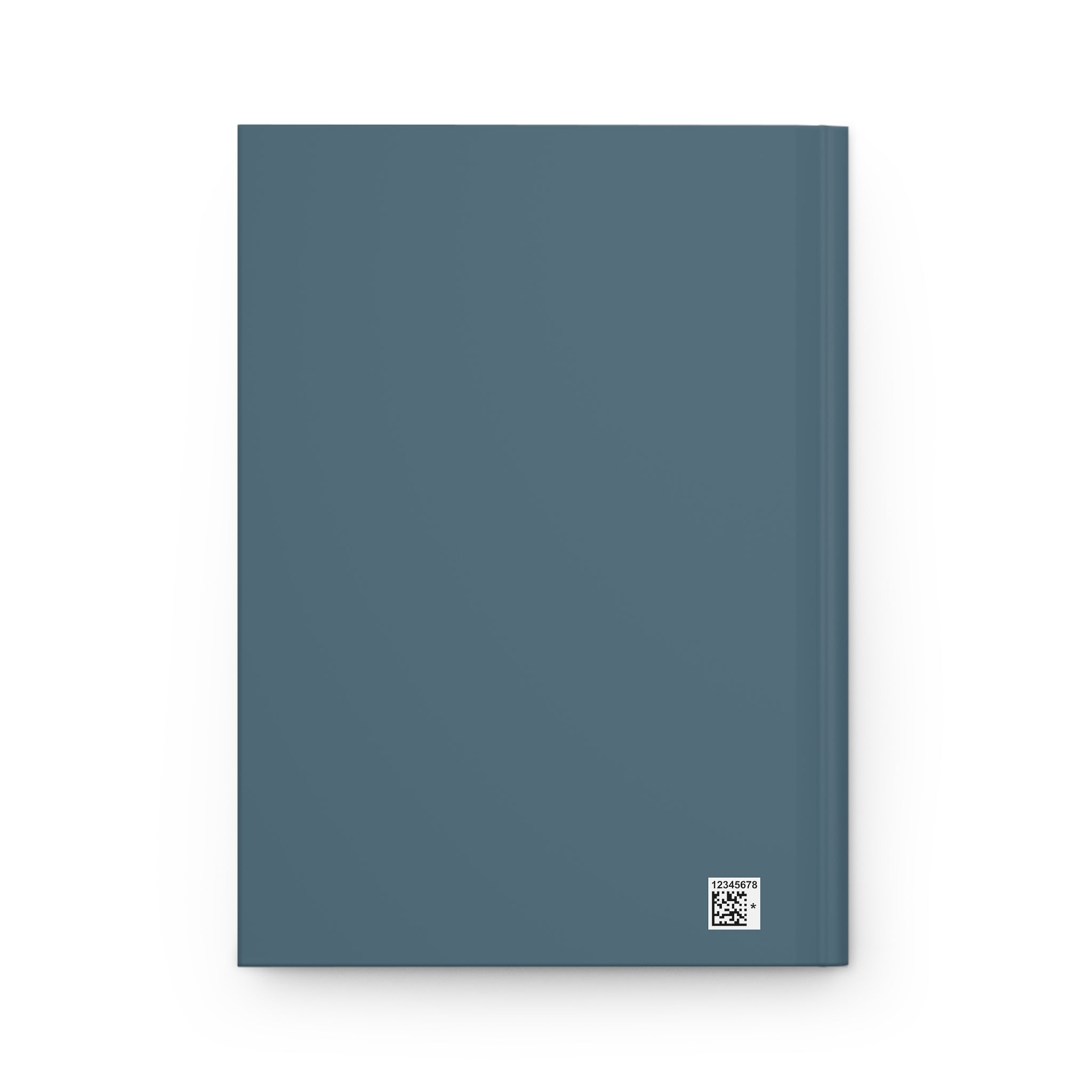 Blue notebook with a QR code on a white background