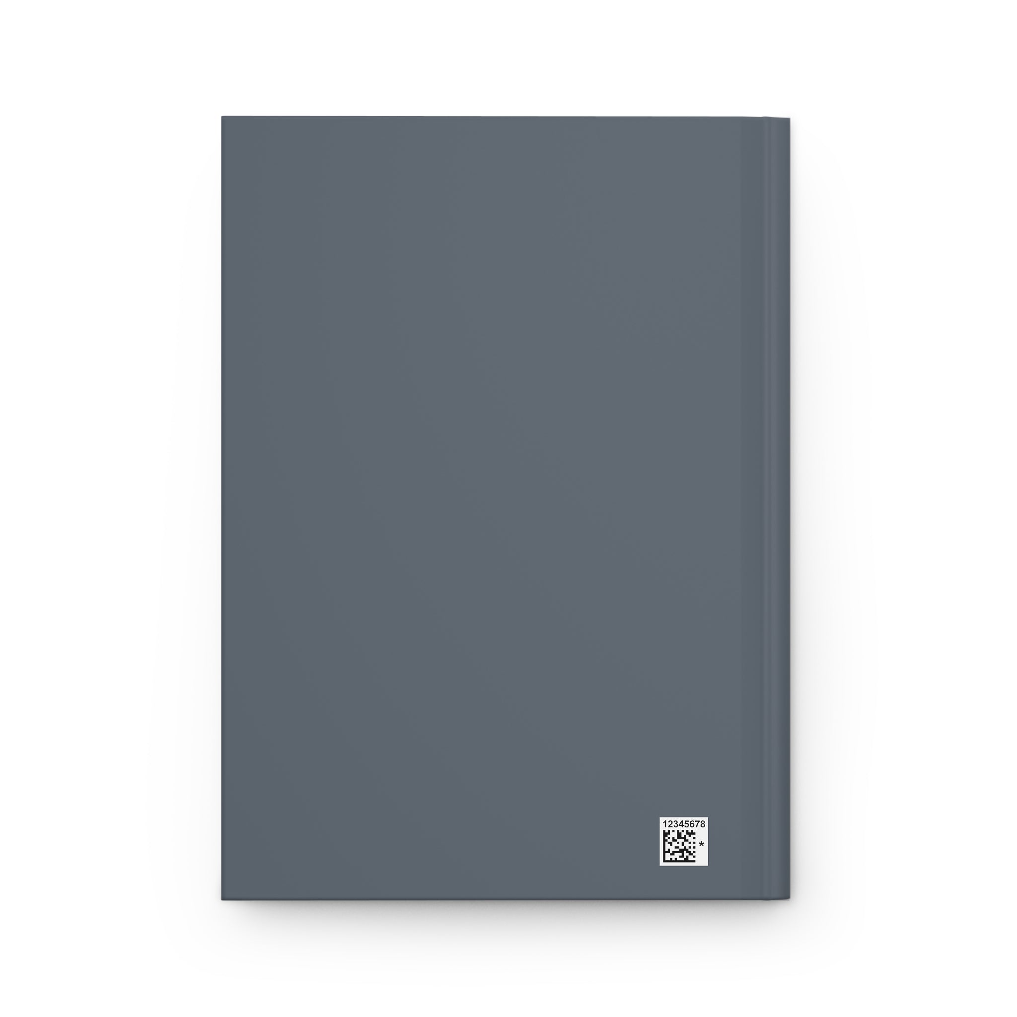 Gray notebook with a QR code on a white background