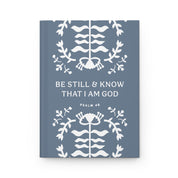 Decorative book cover with white text and patterns on a blue background