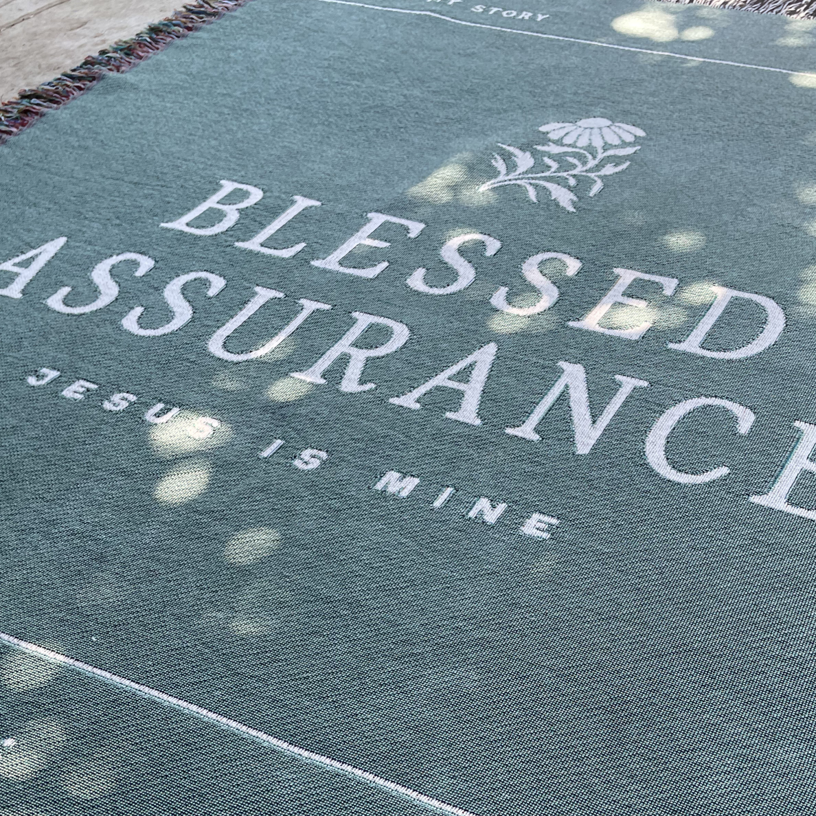 Blessed Assurance Woven Blanket – Christian Hymn Throw