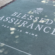Blessed Assurance Woven Blanket – Christian Hymn Throw