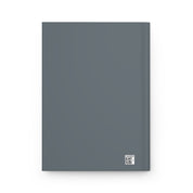 Gray notebook with a QR code on a white background