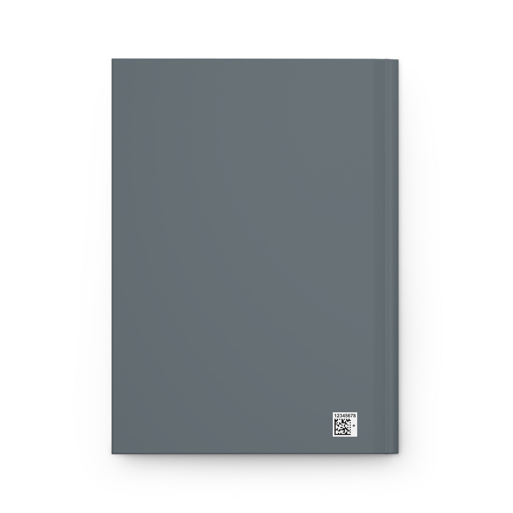 Gray notebook with a QR code on a white background