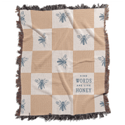 Kind Words Are Like Honey Woven Blanket – Proverbs 16:24 Christian Throw