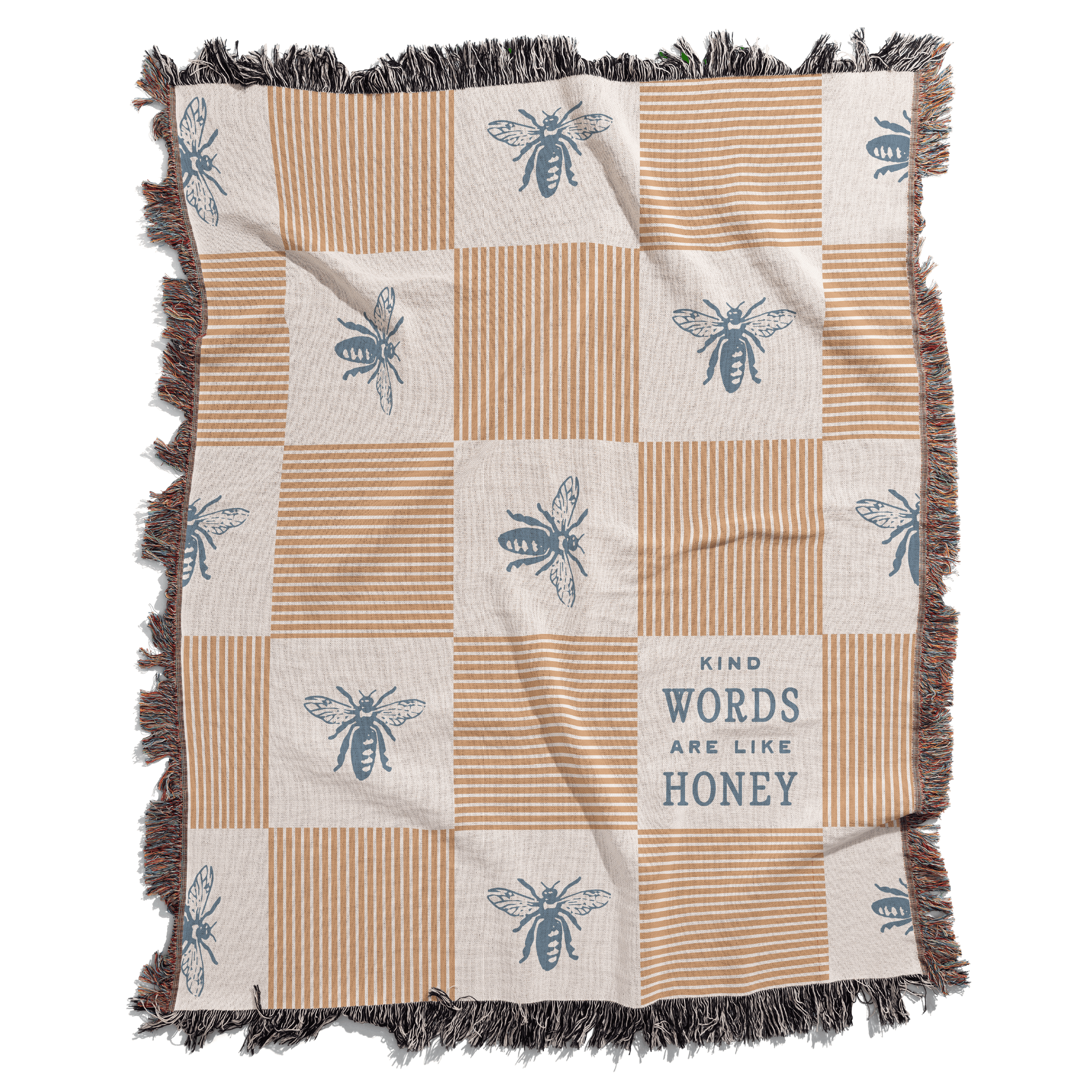 Kind Words Are Like Honey Woven Blanket – Proverbs 16:24 Christian Throw