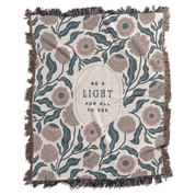 Be a Light Woven Blanket – Faith & Encouragement Christian Throw