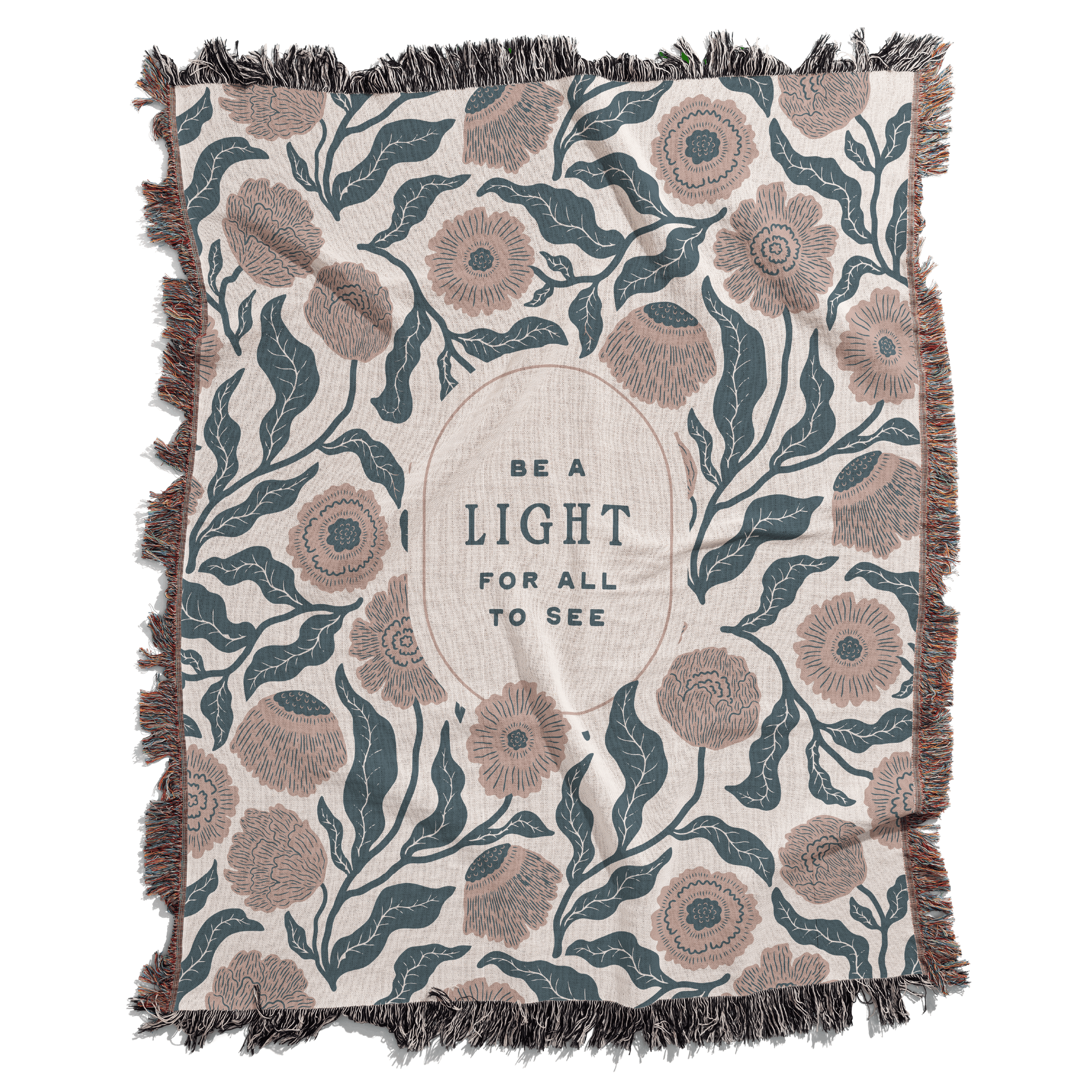 Be a Light Woven Blanket – Faith & Encouragement Christian Throw