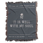 It Is Well With My Soul Woven Blanket – Christian Hymn Throw