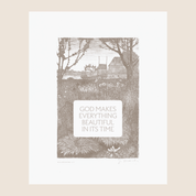 Everything Beautiful in Its Time — Ecclesiastes 3:11 Christian Art Print