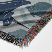Christian blanket featuring nature-inspired illustrations and "Creation’s Wonder" message, celebrating God’s handiwork with cozy, faith-filled style.
