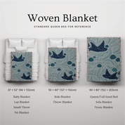 Christian blanket featuring nature-inspired illustrations and "Creation’s Wonder" message, celebrating God’s handiwork with cozy, faith-filled style.