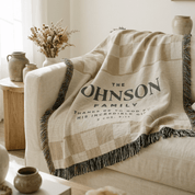 Personalized Family Blessing Blanket – “Thanks Be to God” Custom Christian Throw