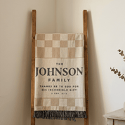 Personalized Family Blessing Blanket – “Thanks Be to God” Custom Christian Throw