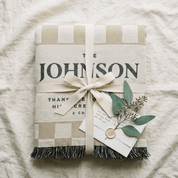 Personalized Family Blessing Blanket – “Thanks Be to God” Custom Christian Throw