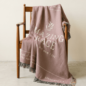 Amazing Grace Woven Blanket — Christian Hymn Throw