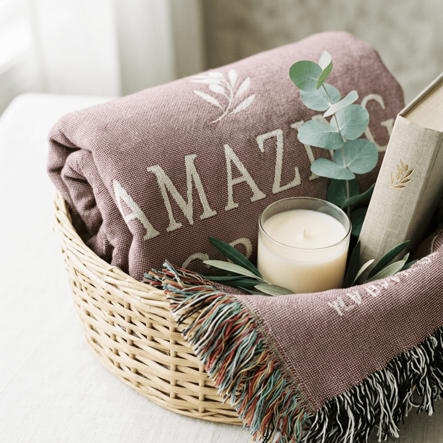 Amazing Grace Woven Blanket — Christian Hymn Throw