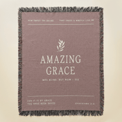 Amazing Grace Woven Blanket — Christian Hymn Throw