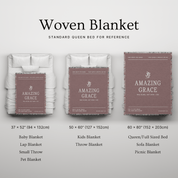 Amazing Grace Woven Blanket — Christian Hymn Throw