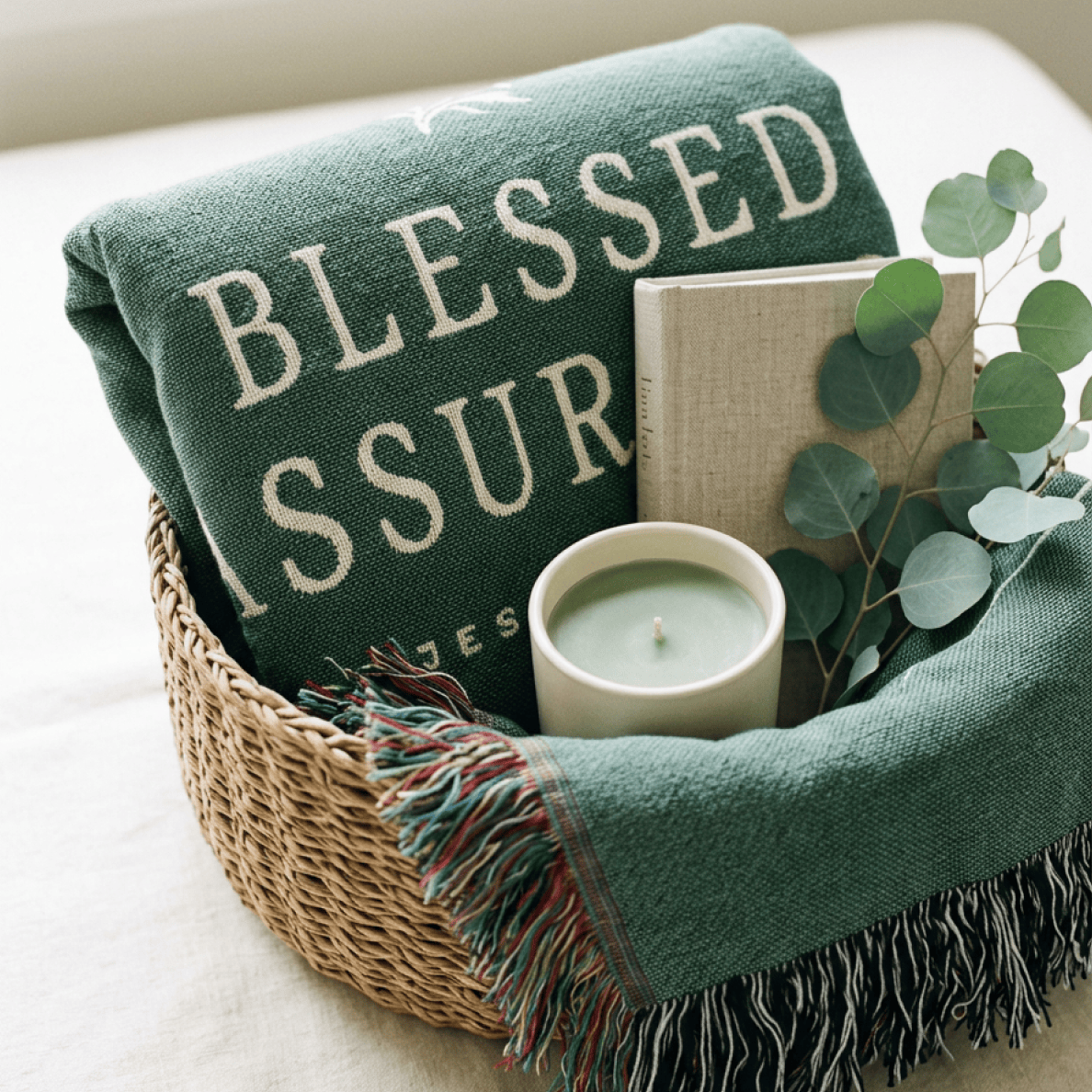 Blessed Assurance Woven Blanket – Christian Hymn Throw