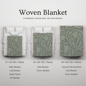 Child of God Woven Blanket – Earthy Green Foliage Edition