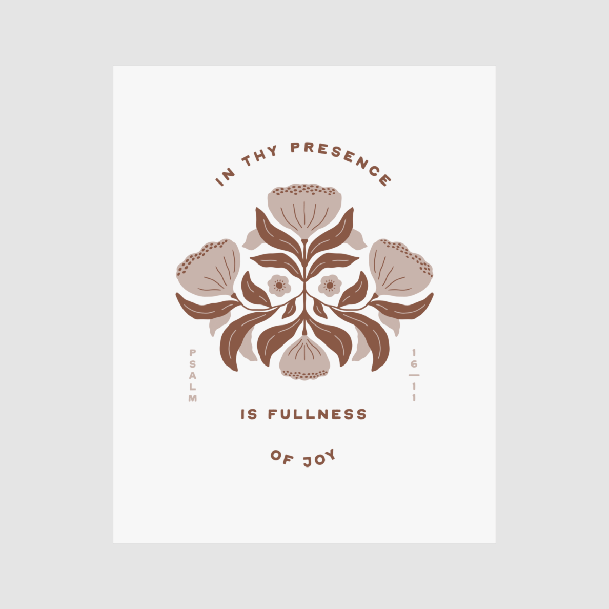 Decorative poster with floral design and text on a white background