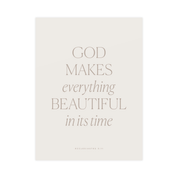 Everything Beautiful in Its Time — Ecclesiastes 3:11 Christian Art Print