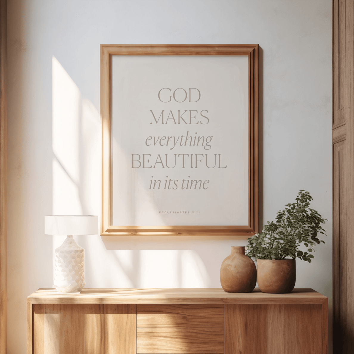 Everything Beautiful in Its Time — Ecclesiastes 3:11 Christian Art Print