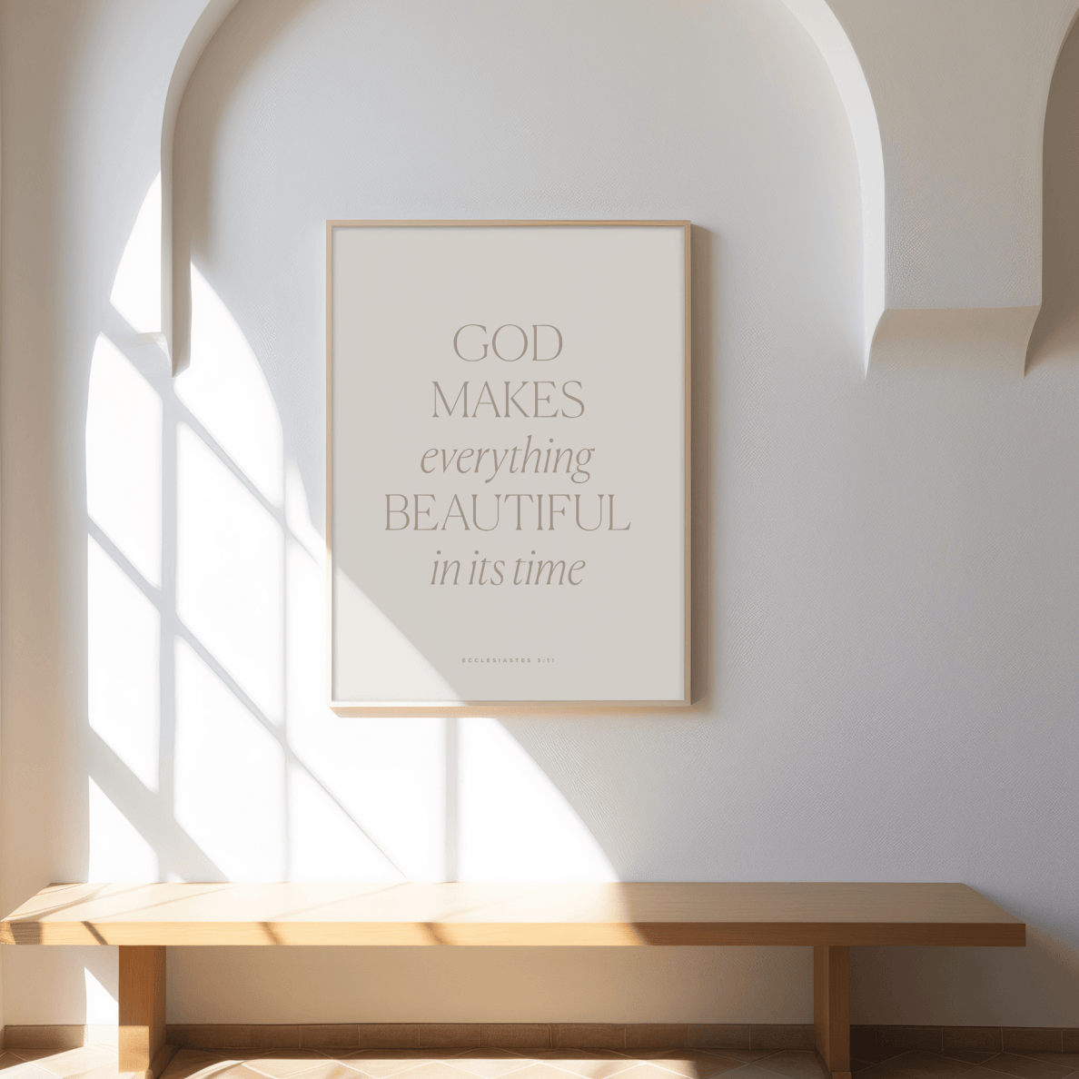 Everything Beautiful in Its Time — Ecclesiastes 3:11 Christian Art Print